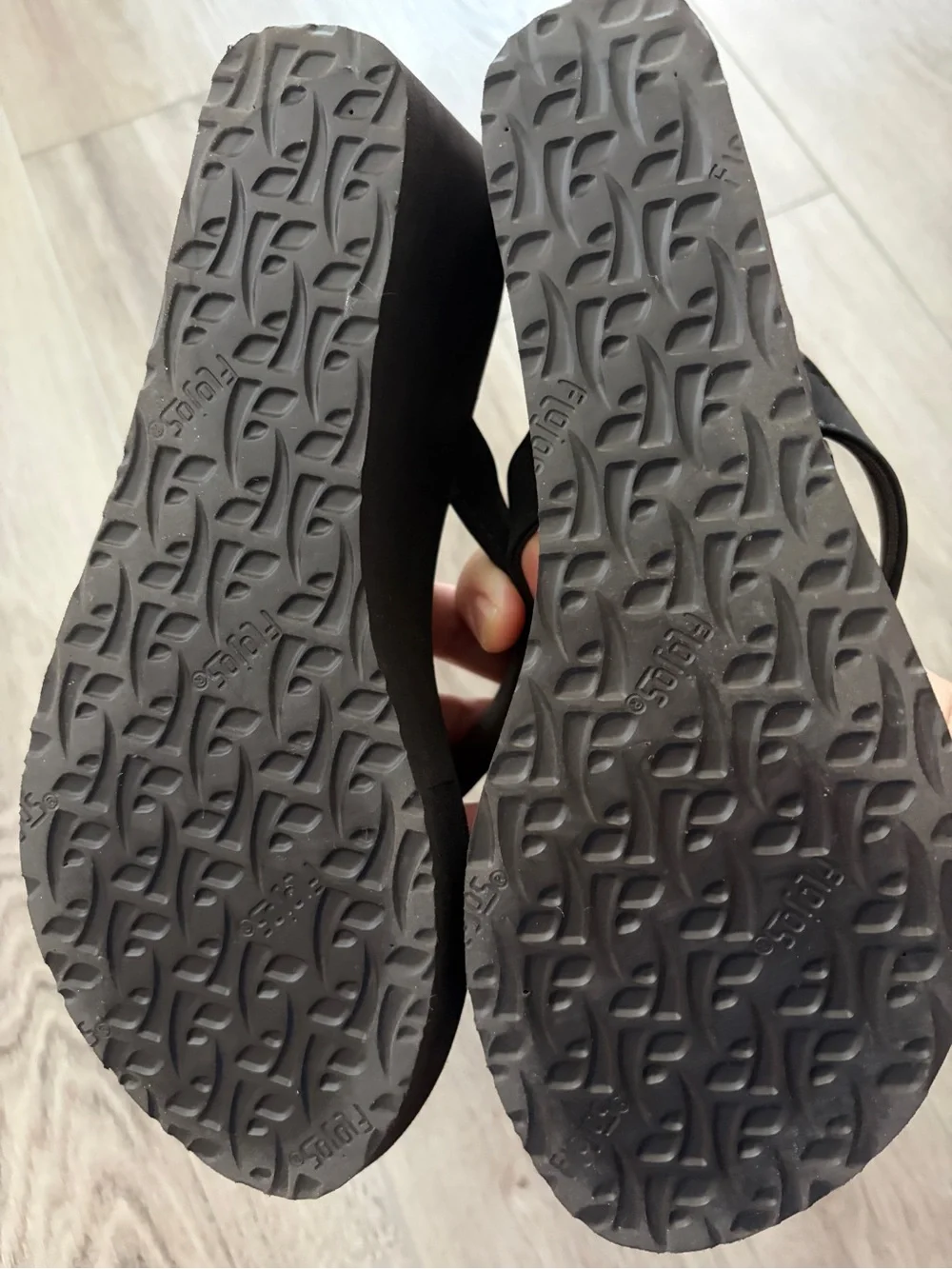 Flojos Olivia Dark Brown Wedge Thong Sandals
